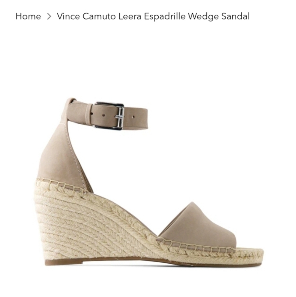 Vince Camuto Tan Espadrille Wedge Sandal
